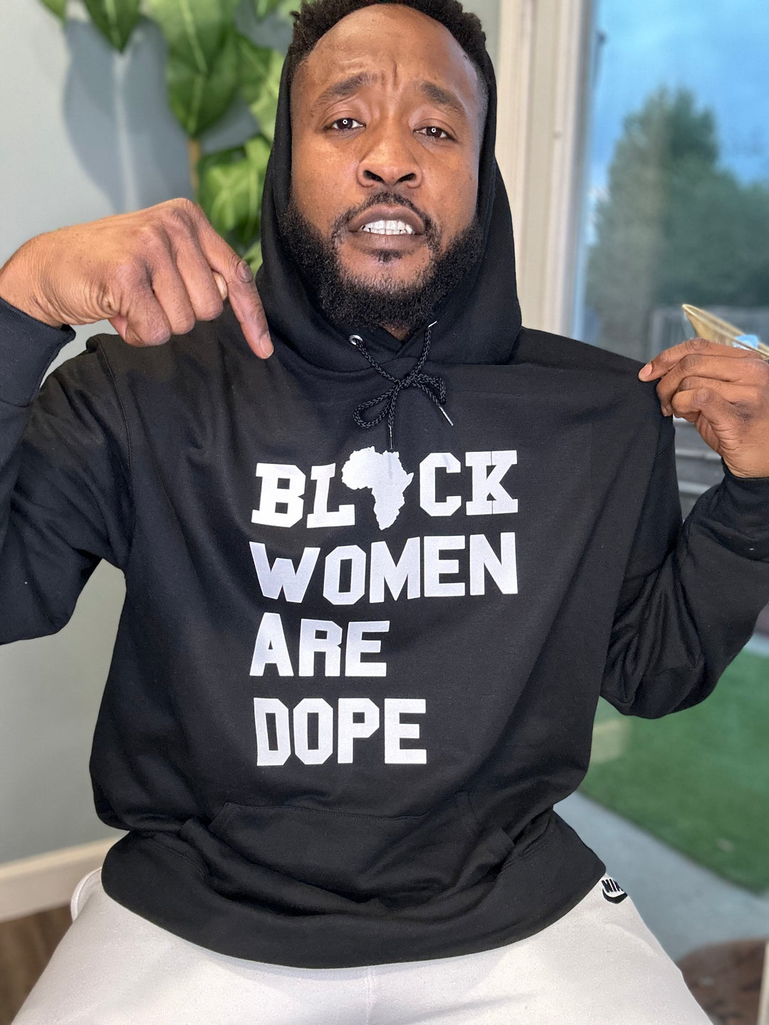 Black Women Are Dope Hoodie White/blk