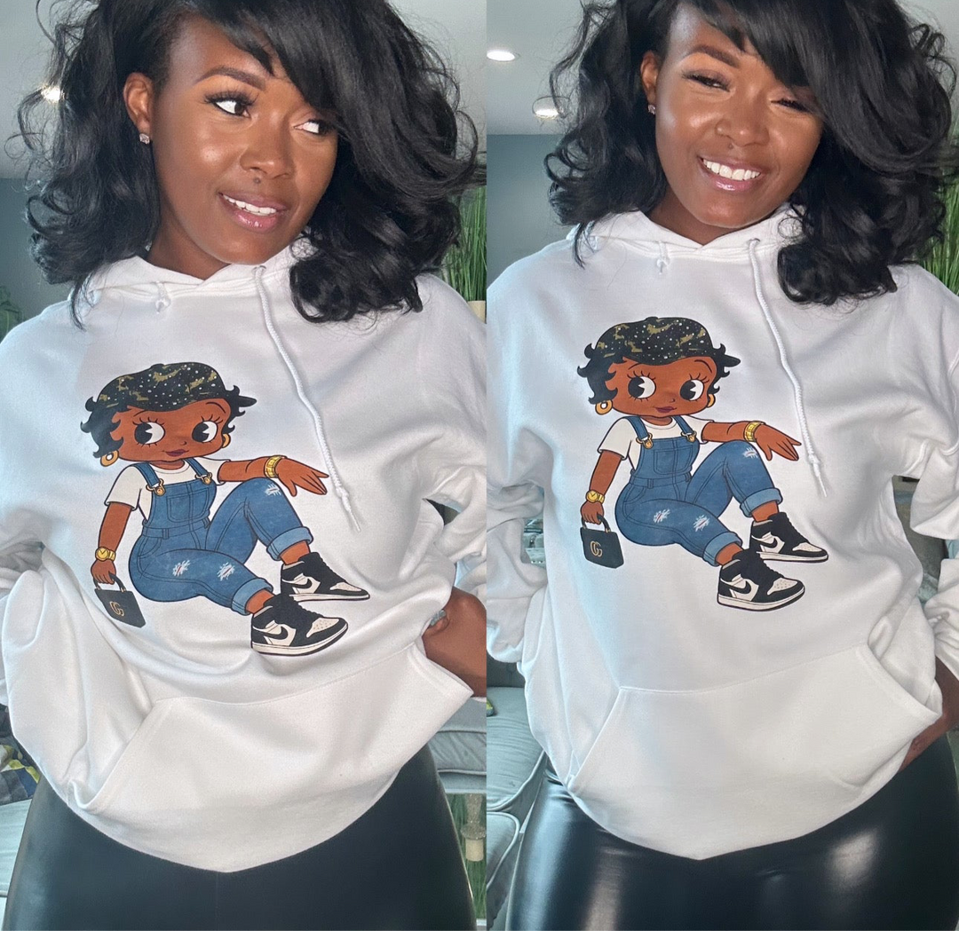 Overall B w/Camo hat Hoodie