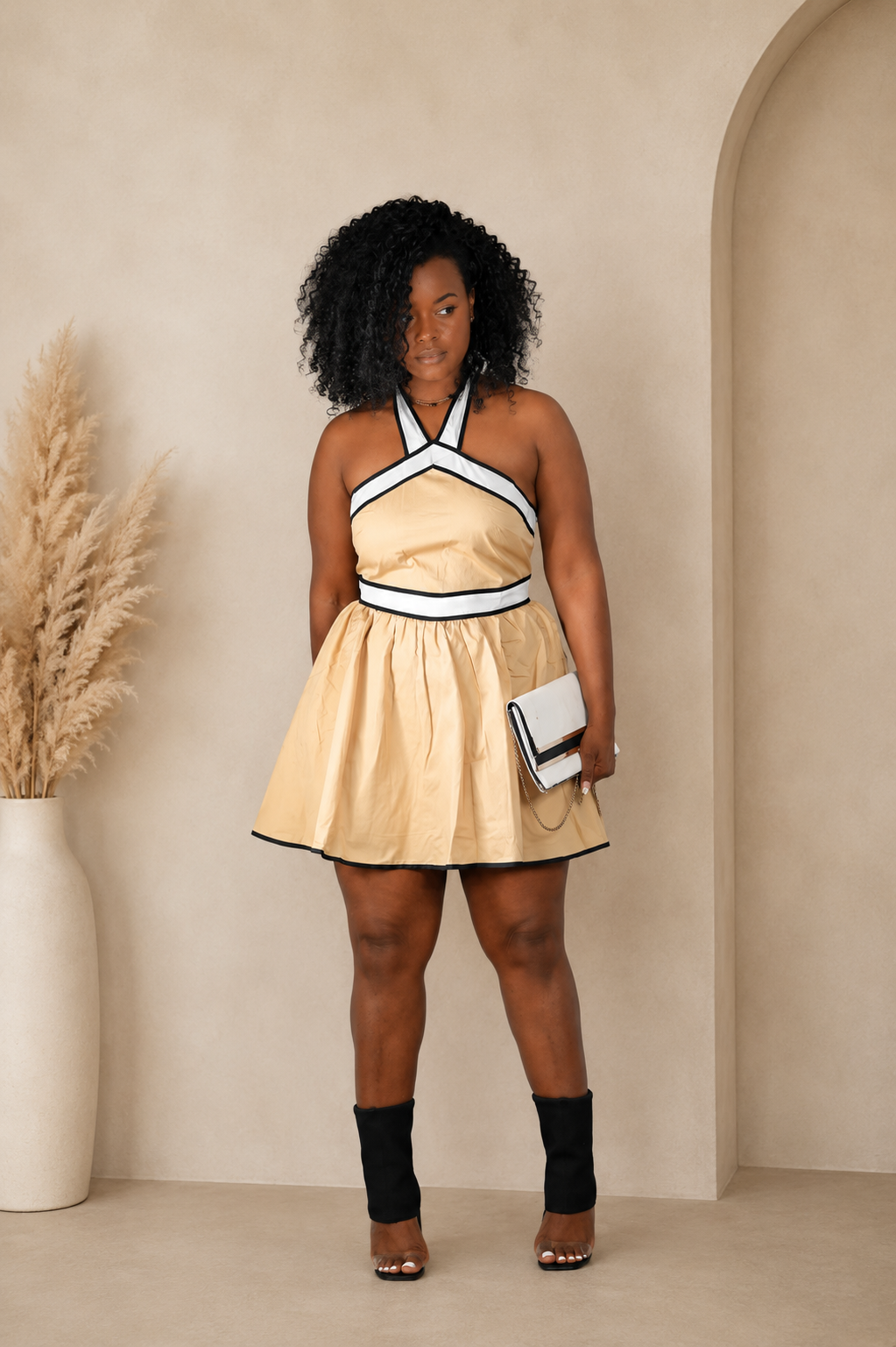 Champagne Flirt Halter Dress – Glam26 Boutique