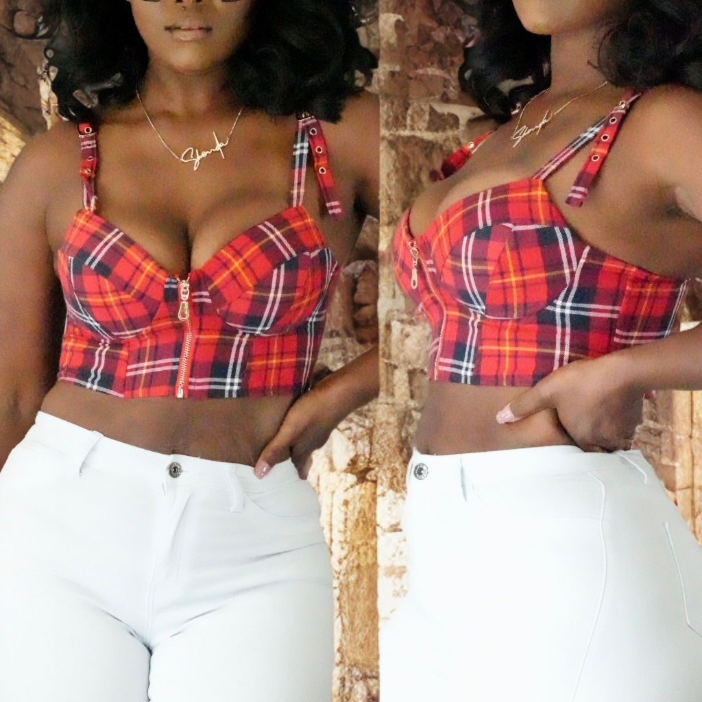 Plaid Corset Top