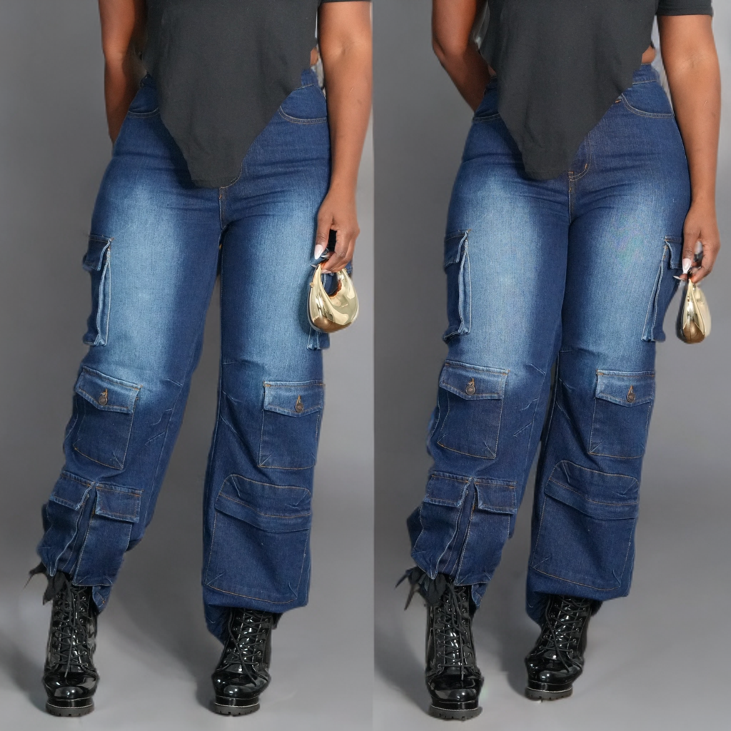 Cargo Denim Pants