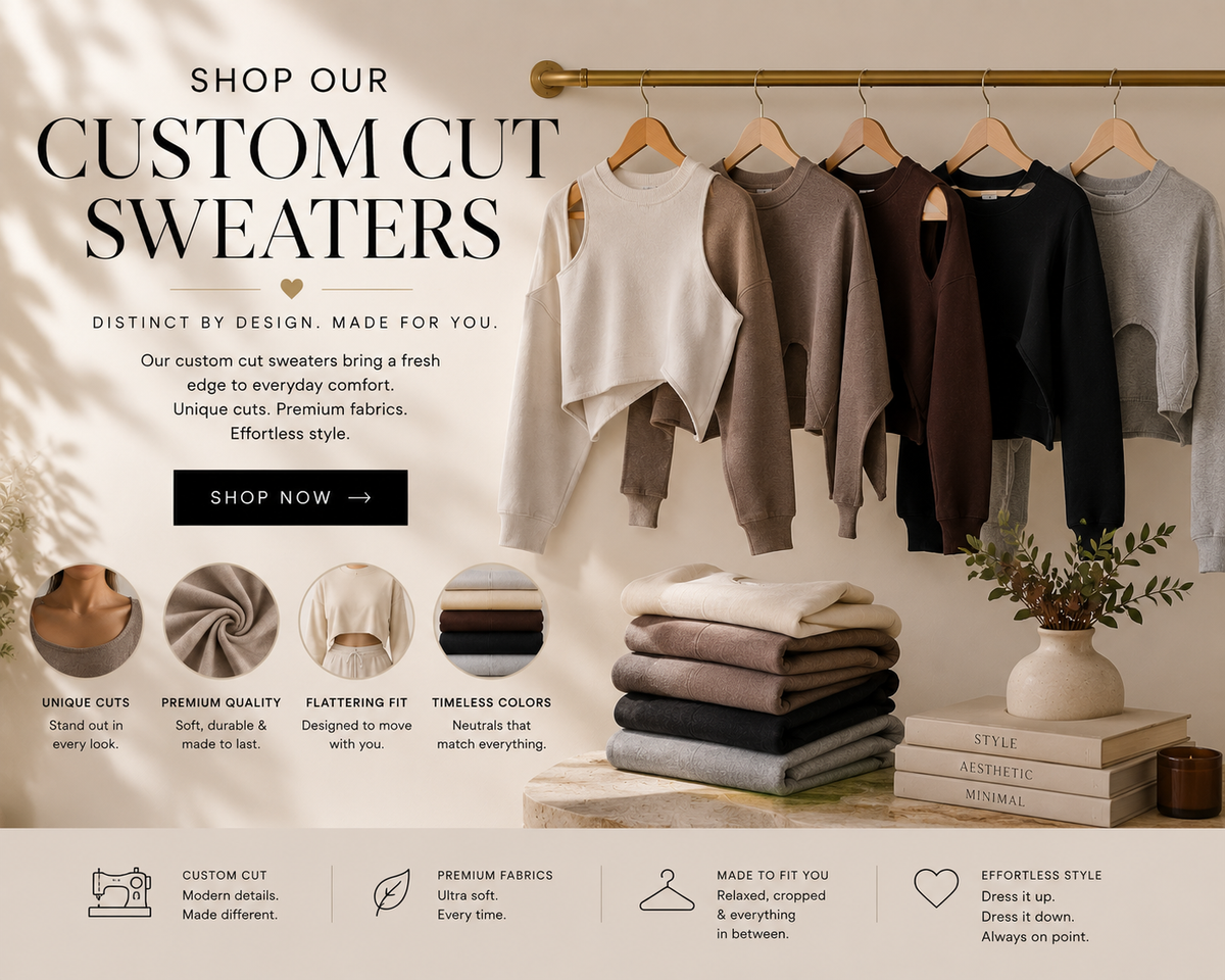 Sweaters that comes Cut   ￼
