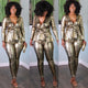Beyonce Gold Two Piece