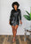 Nia Long Faux Leather Dress Black