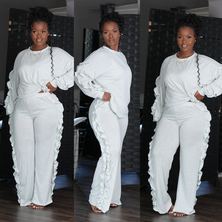 Ruffle oversized Two Piece set