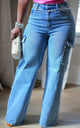 Pearls For the Gurls Cargo Denim Jeans