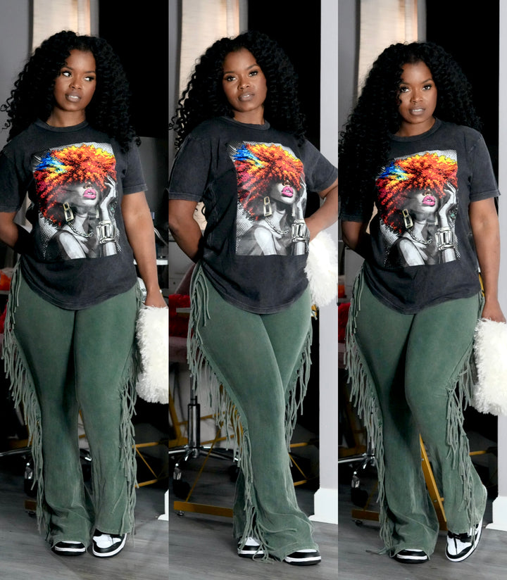 Give Me Hips Fringe Pants