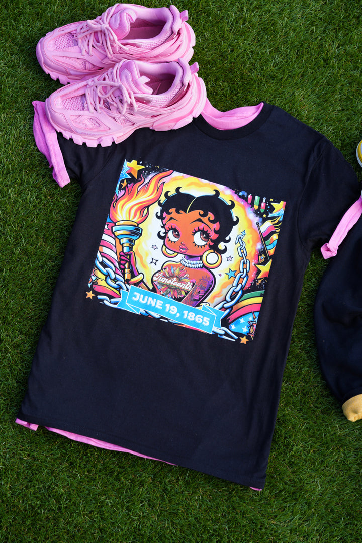 Juneteenth Betty - Black Tee