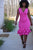 Angela Basset Ruffled Dress Pink