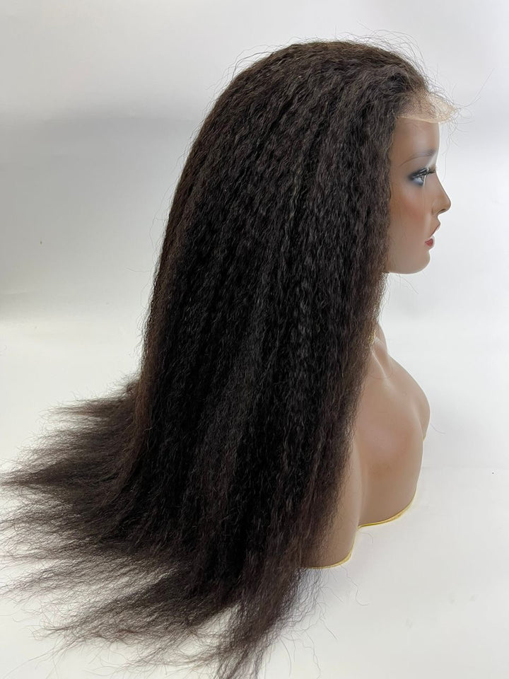 Kinky straight  5x5 closure Wig