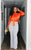 Silk Button Up Blouse Orange