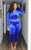 Classy Gal Velour Jumpsuit Royal Blue