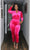 Classy Gal Velour Jumpsuit Pink