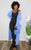 OVERSIZED MAXI CABLE KNITTED SWEATER CARDIGAN  Blue
