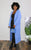OVERSIZED MAXI CABLE KNITTED SWEATER CARDIGAN  Blue