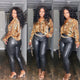 Matt Leather Leggings