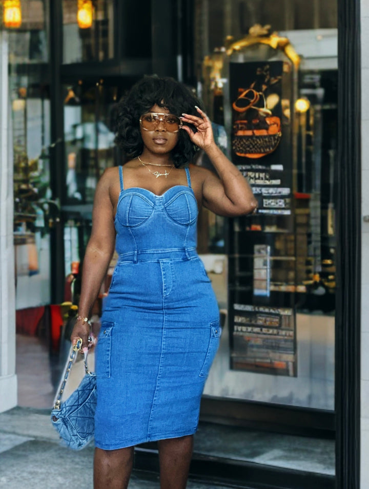 Denim Cargo Dress