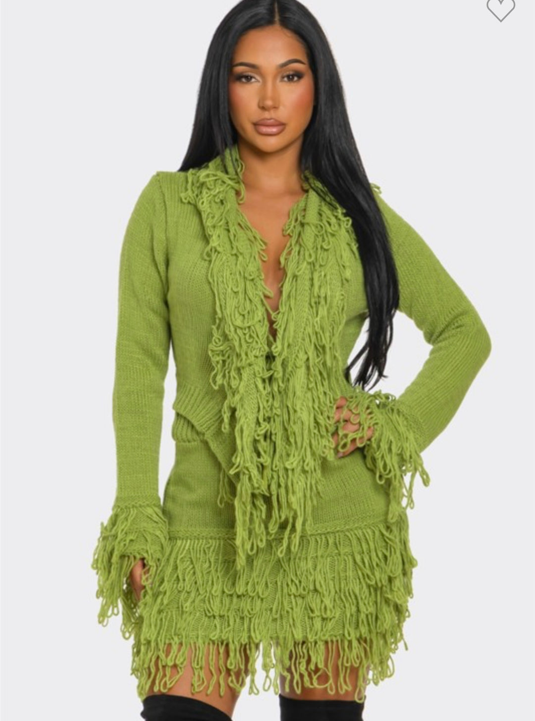 Tasha Fringe Knit Set