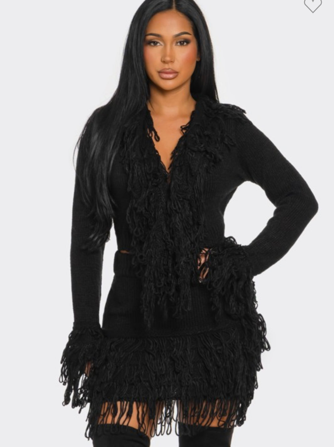 Tasha Fringe Knit Set