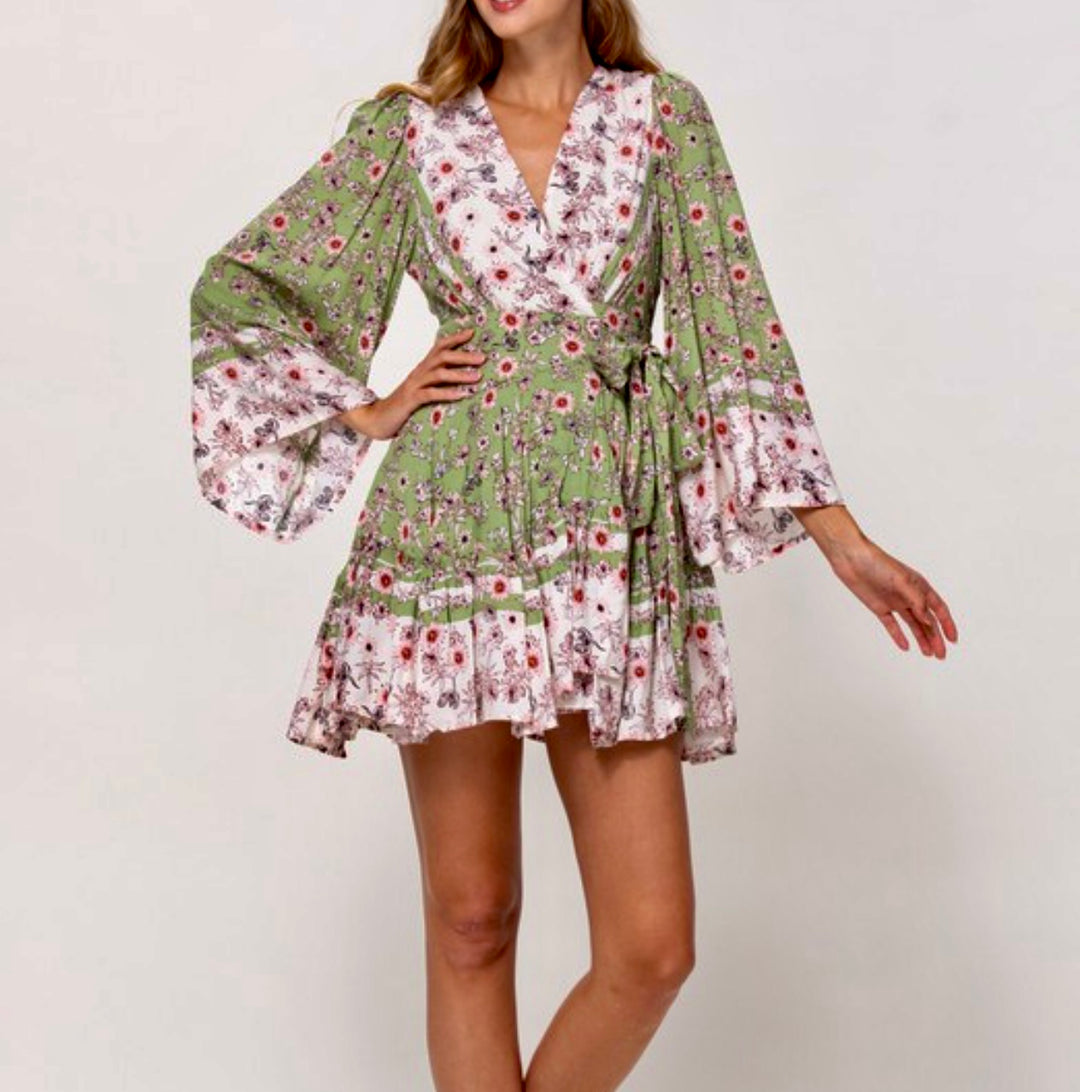 Vintage Love off print mini dress