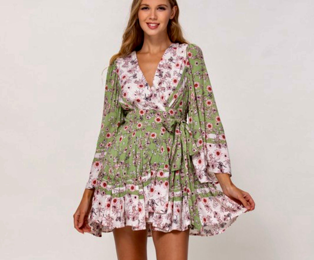 Vintage Love off print mini dress