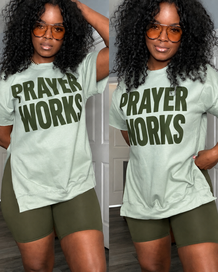 Three colors available ….Prayer Works Summer Special Cut Crews