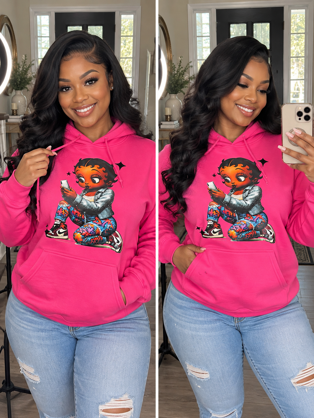 Graffiti Pink Hoodie