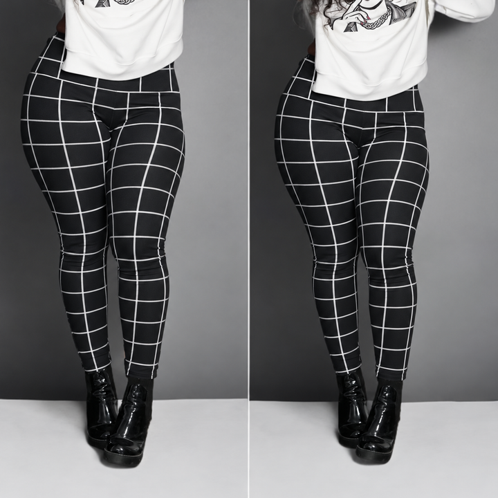 Black and white plaid
