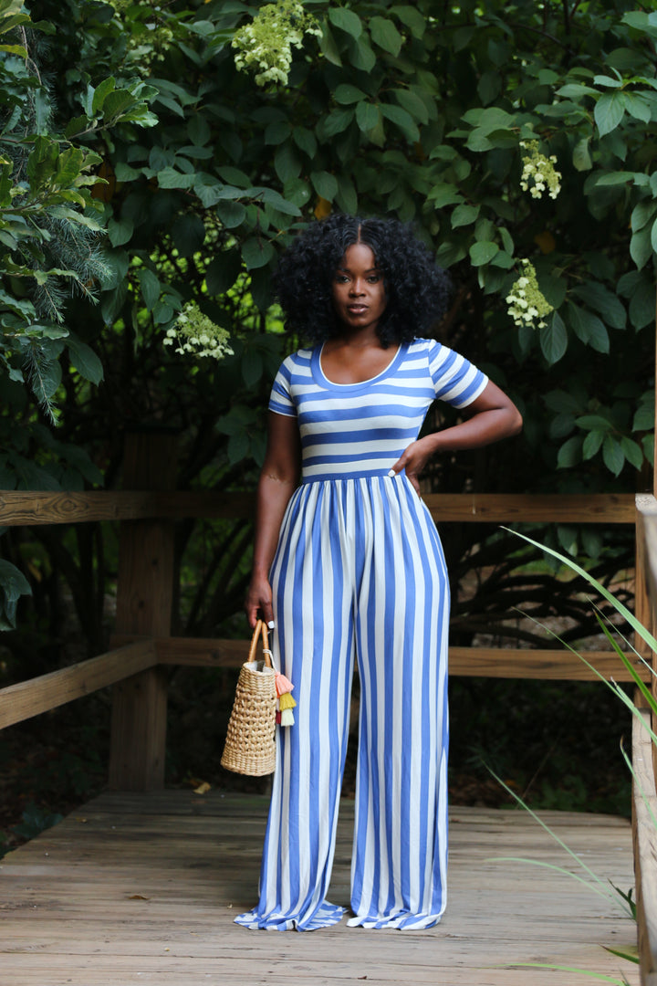 Get En Vogue Stripe Jumpsuit