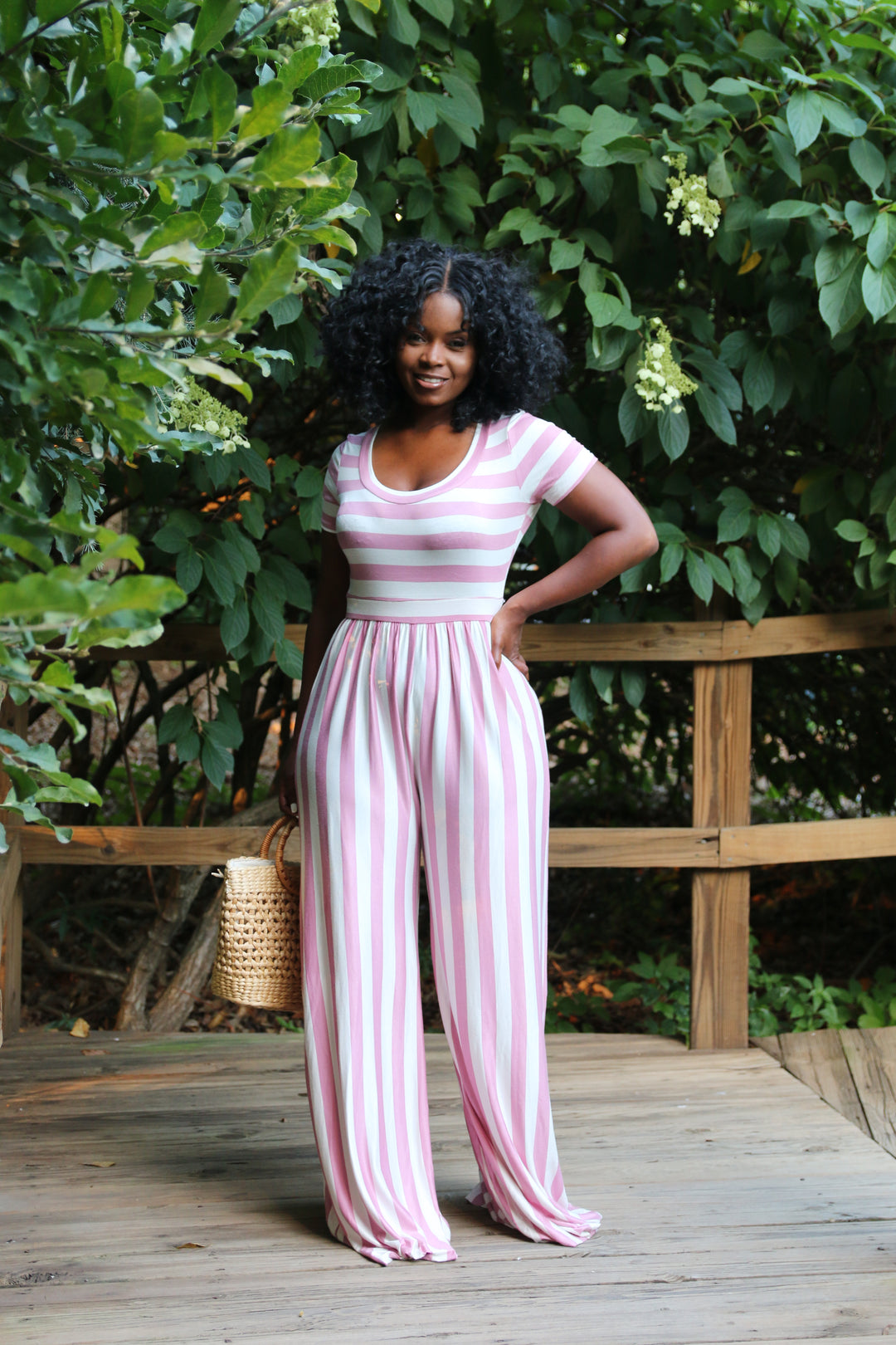 Get En Vogue Stripe Jumpsuit