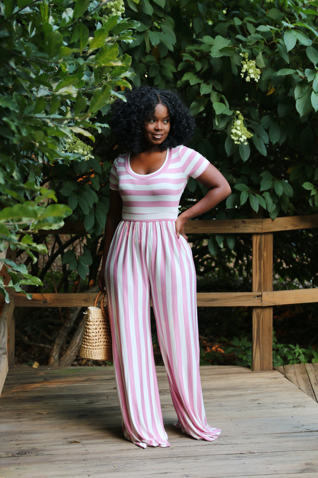 Get En Vogue Stripe Jumpsuit
