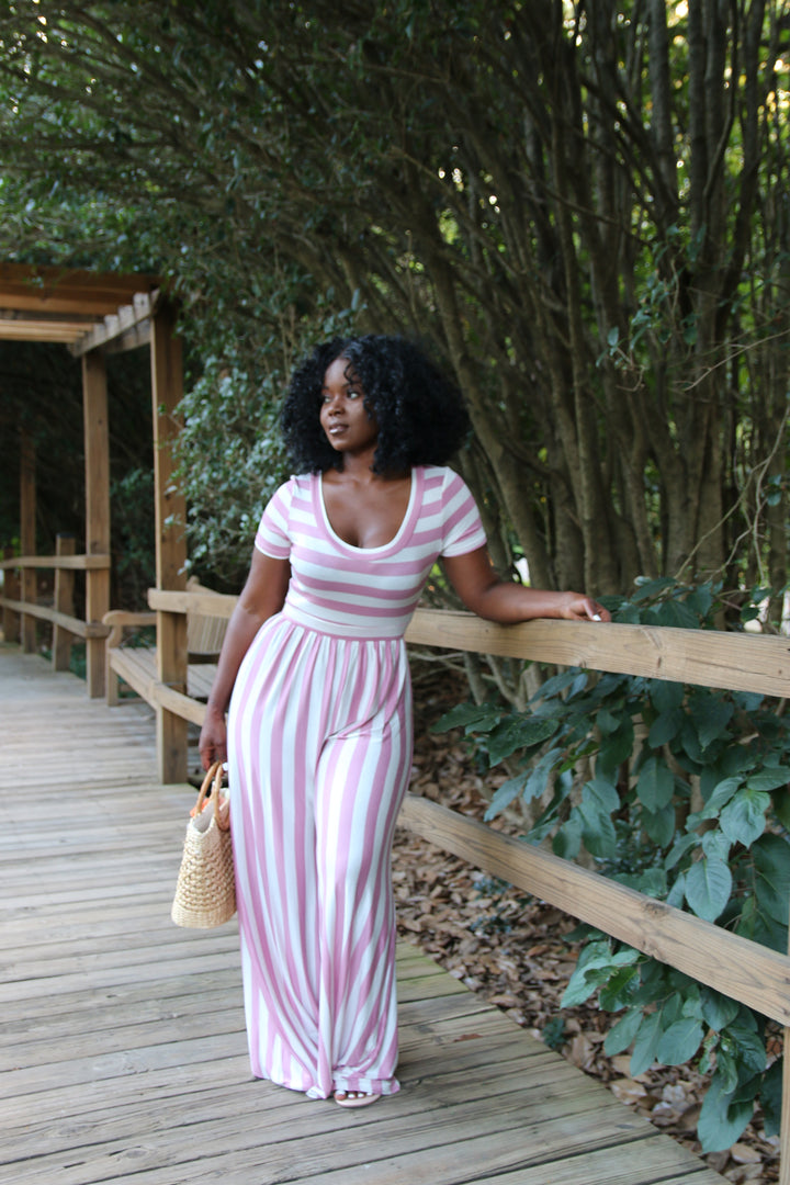Get En Vogue Stripe Jumpsuit