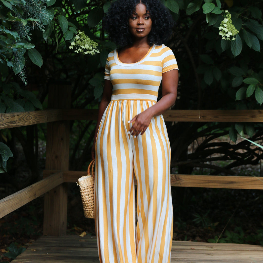 Get En Vogue Stripe Jumpsuit