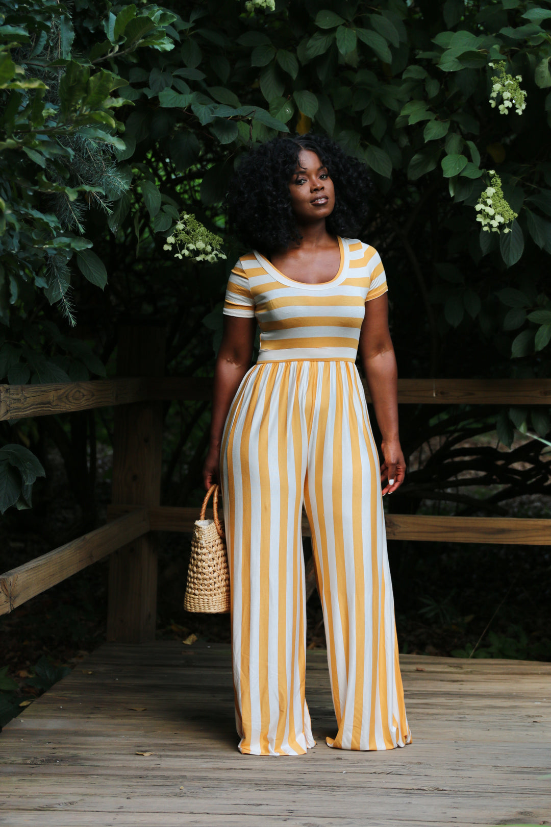 Get En Vogue Stripe Jumpsuit