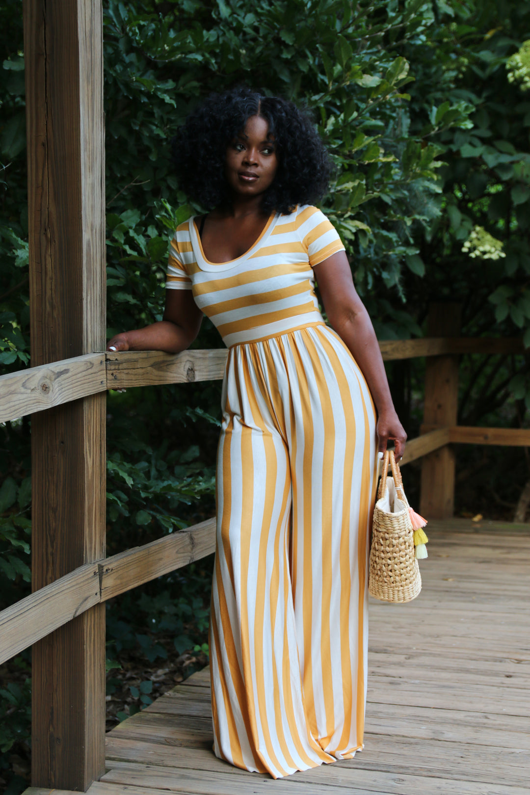 Get En Vogue Stripe Jumpsuit