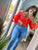 Double Cross My Heart Top (orange)