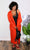 OVERSIZED MAXI CABLE KNITTED SWEATER CARDIGAN  Rust