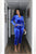 Classy Gal Velour Jumpsuit Royal Blue