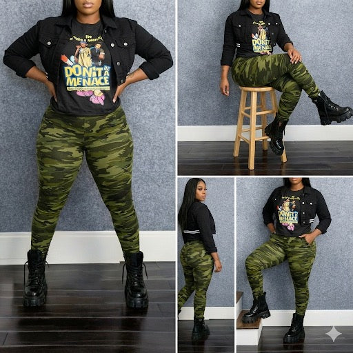 Thick Gurl Butter Soft Camo Leggings - Camo
