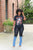 Denim Bottom Legging Pants