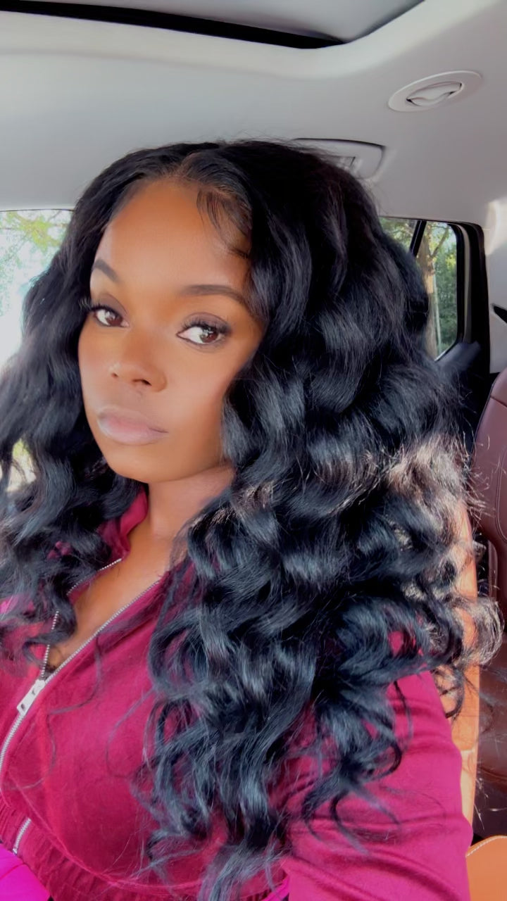 Kinky straight  5x5 closure Wig