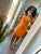 Oversized Tee Dress Orange