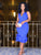 Angela Basset Ruffled Dress Blue