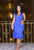 Angela Basset Ruffled Dress Blue